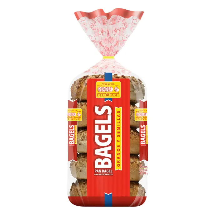 [ESP-NYD187] Bagel Granos y semillas Fresco Paquete 5 pzas