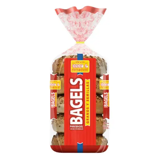 [ESP-NYD187] Bagel Granos y semillas Fresco Paquete 5 pzas